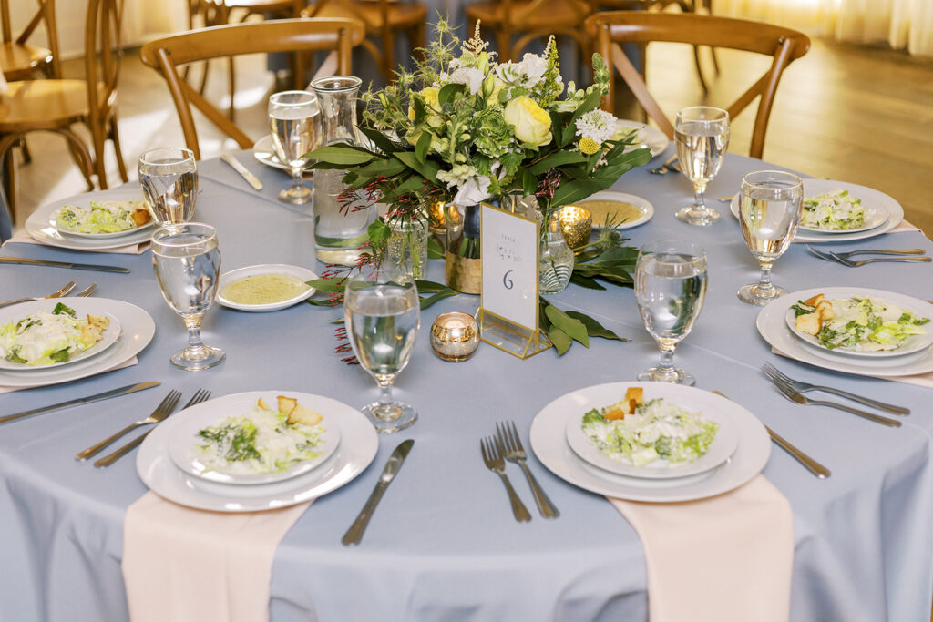 The place settings, decor, florals and catering add to the expense of a wedding reception.  Wedding planning first steps must include budgeting.