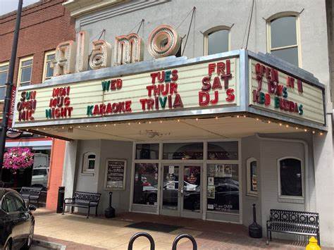 The Alamo is inside this old movie theater building in downtown Newnan GA.  The Alamo won a "Best Of" Award from the Newnan-Coweta Magazine.  The Alamo has great food and live entertainment.